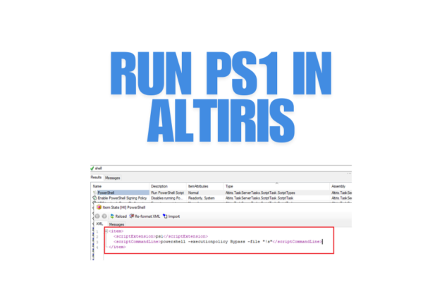 run ps1 in altiris