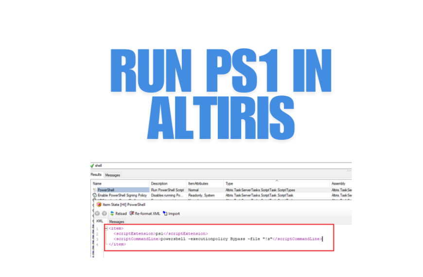 run ps1 in altiris